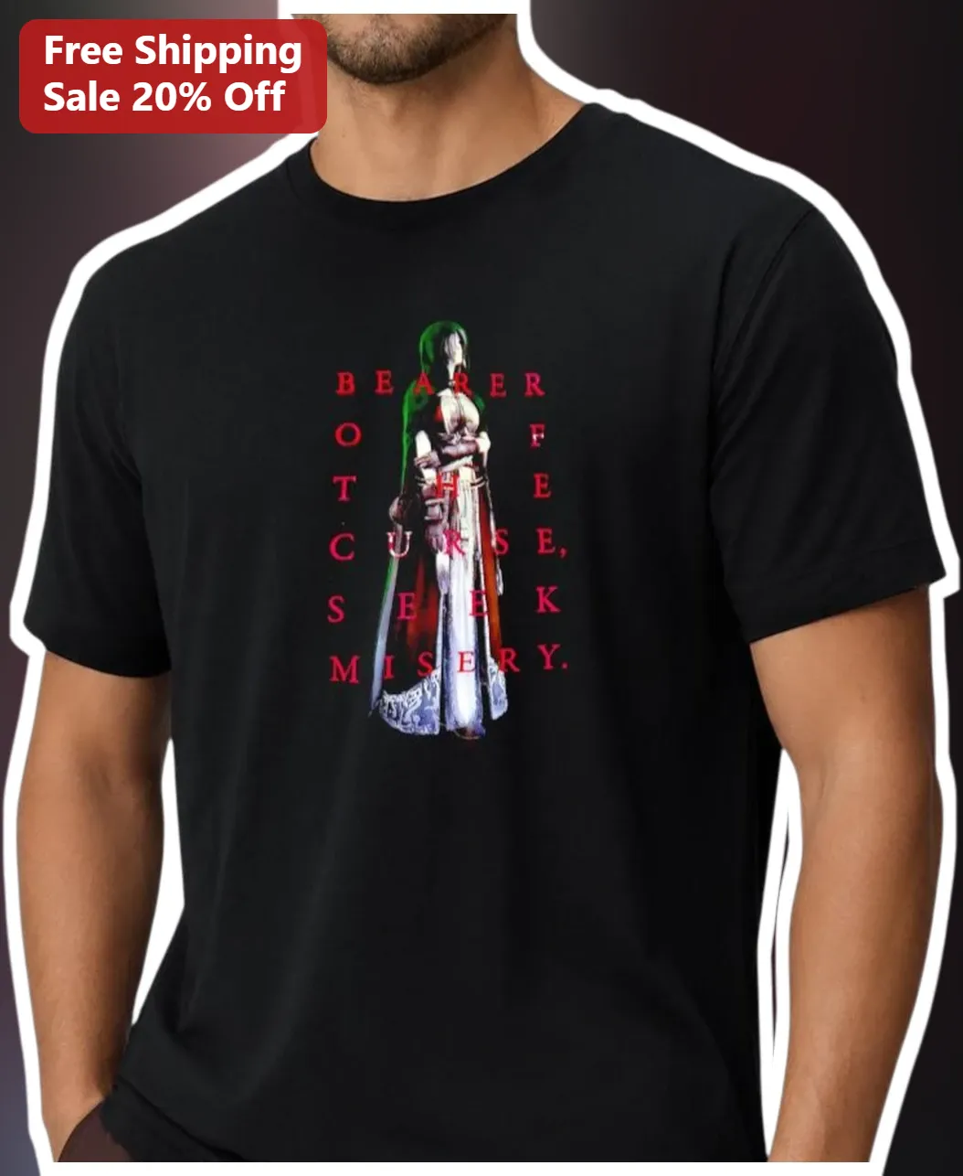 Bearer of the Curse Seek Misery Dark Souls II Fan Art Graphic Tee for Gamers