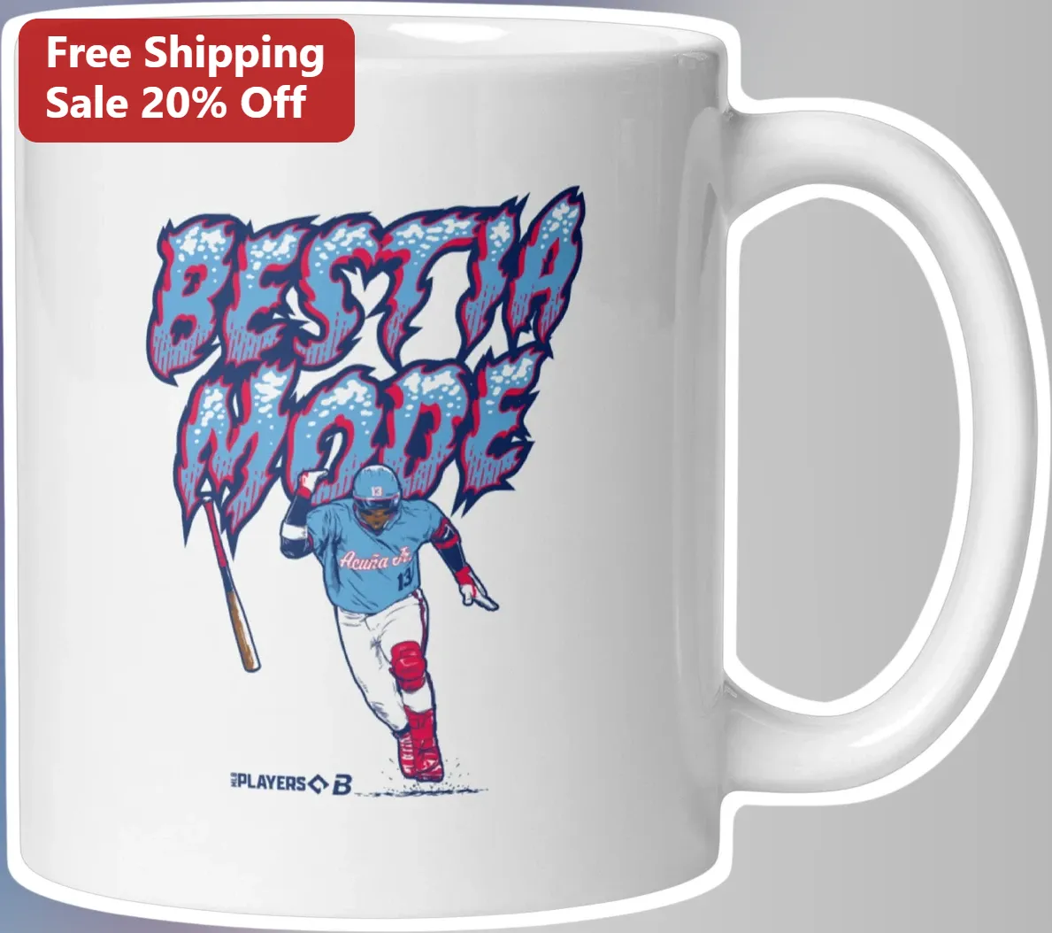 BEASTIA MODE Mug Ronald Acuna Jr Atlanta Braves Baseball Fan Gift Ceramic Coffee Cup