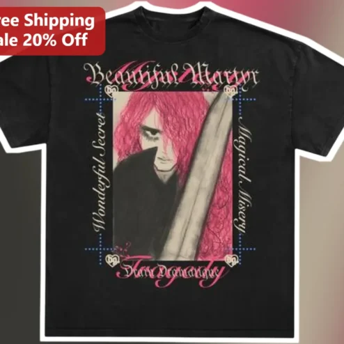 Beautiful Martyr Tragedy Gothic Emo Sword Graphic Tee for Women Men Dark Romance Y2k Grunge Style Shirt