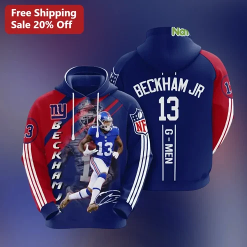 Beckham Jr G-Men Odell Beckham Jr NY Giants NFL Football Fan Hoodie