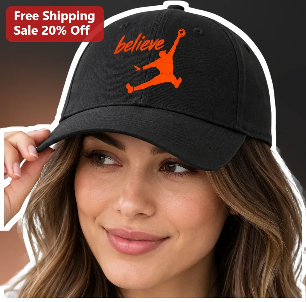Believe Cap Michael Jordan Basketball Slam Dunk Motivational Baseball Hat for Men
