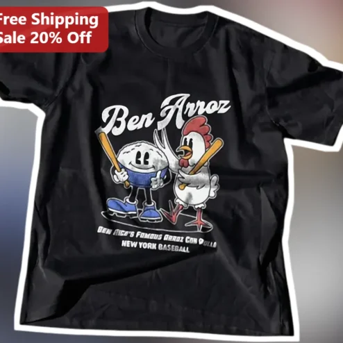 Ben Arroz Ben Rice Famous Arroz Con Pollo New York Baseball Tee