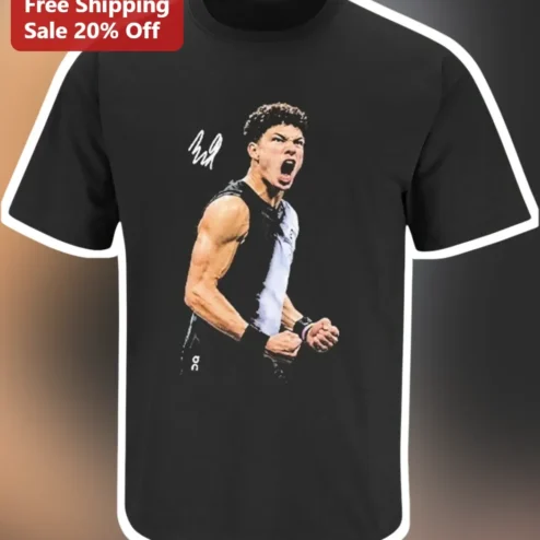 Ben Shelton Tennis Player Celebration Graphic Tee for Men Women