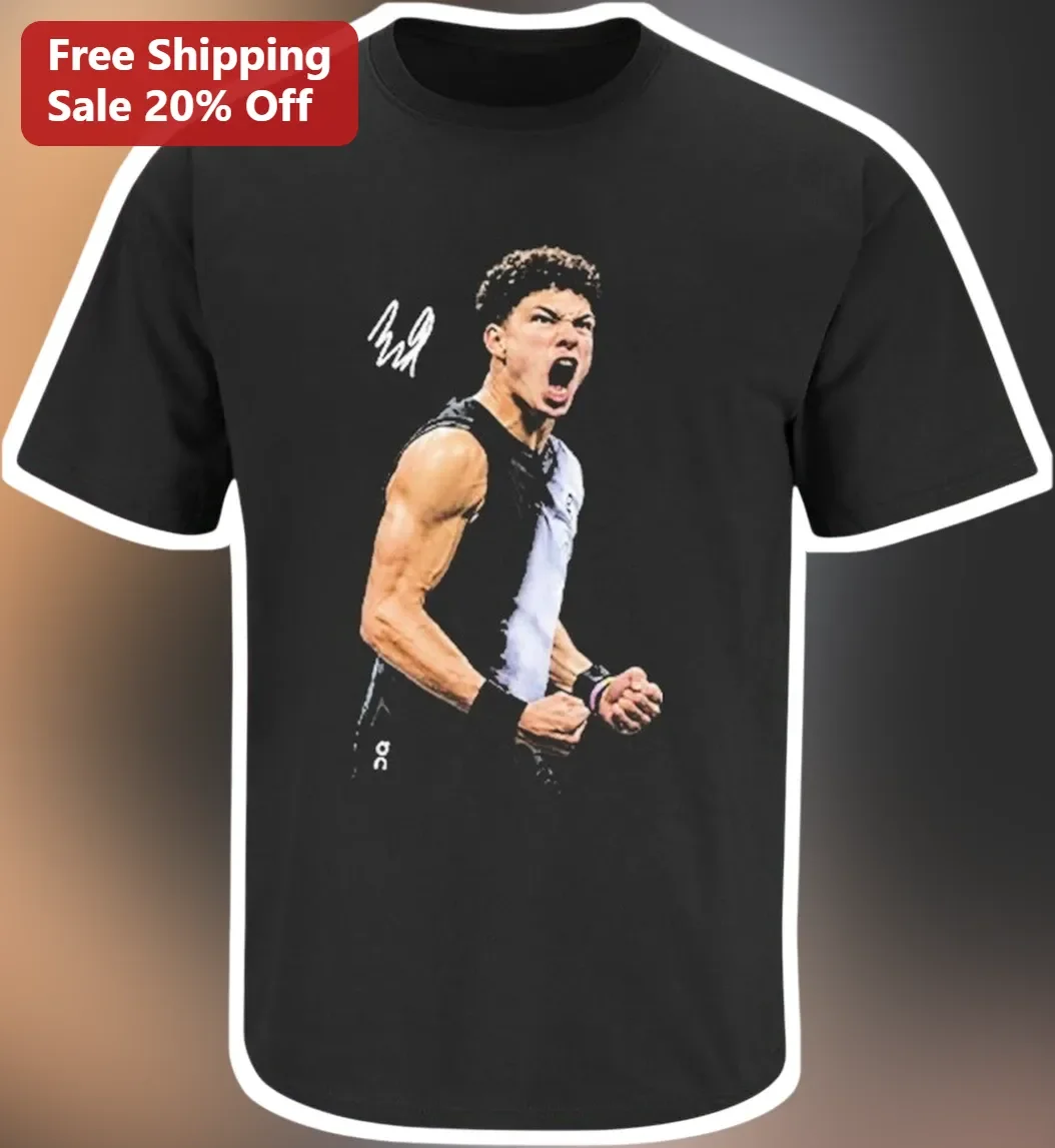 Ben Shelton Tennis Player Celebration Graphic Tee for Men Women