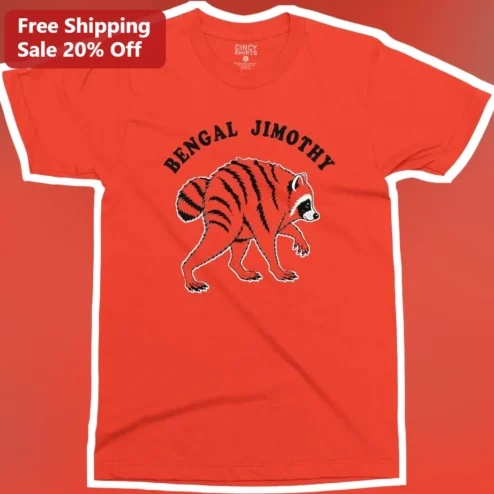Bengal Jimothy Tee Funny Raccoon Tiger Hybrid Graphic Shirt for Animal Lovers