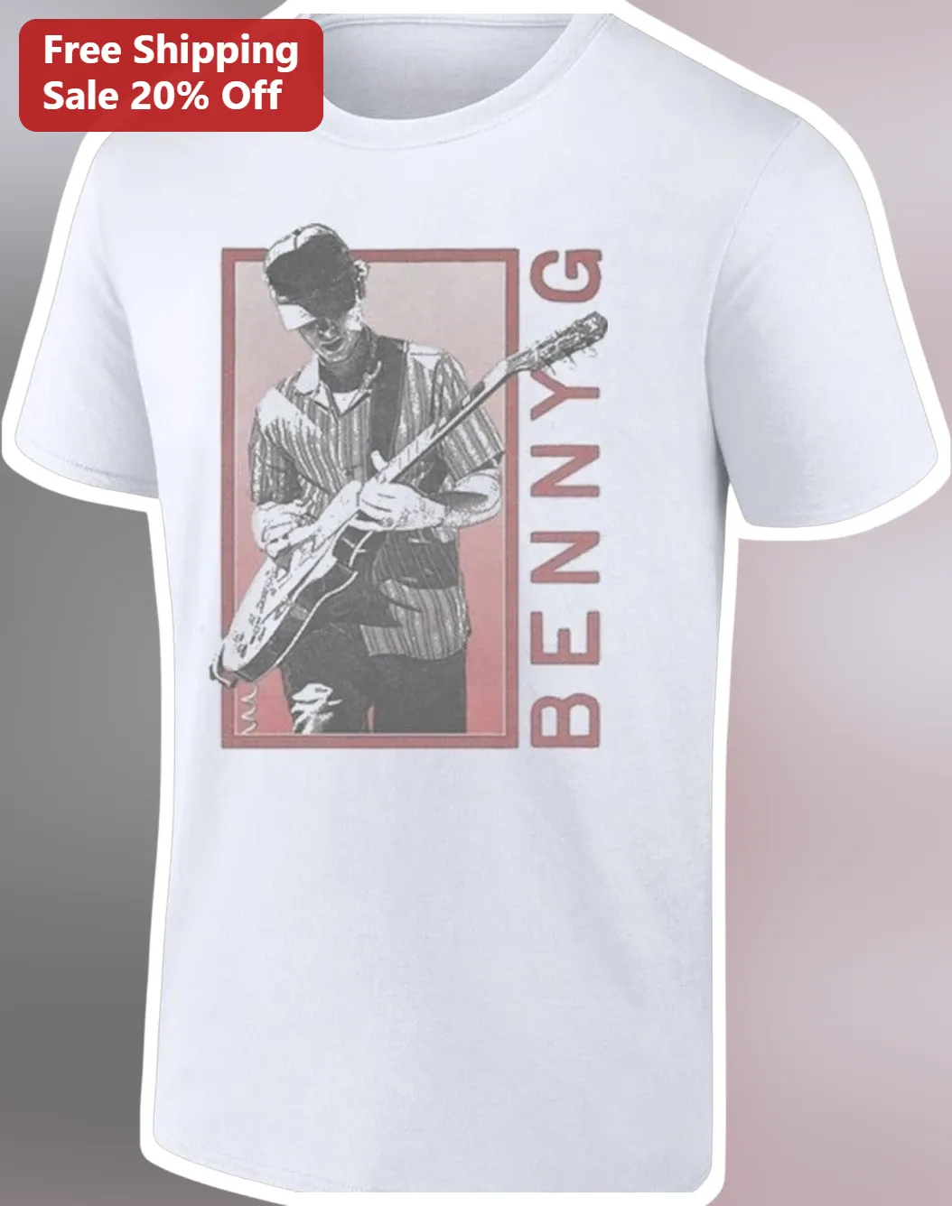 Benny G Vintage Guitarist Graphic Tee Retro Musician Merch Shirt