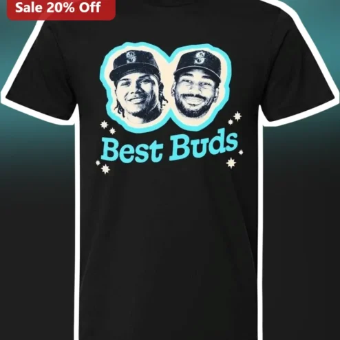 Best Buds Tee Julio Rodriguez Cal Raleigh Seattle Mariners Baseball Friendship Gift
