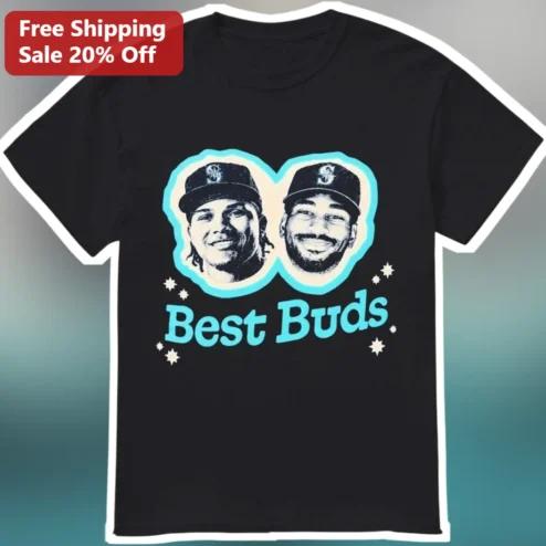 Best Buds Tee Julio Rodriguez Cal Raleigh Seattle Mariners Baseball Graphic Shirt