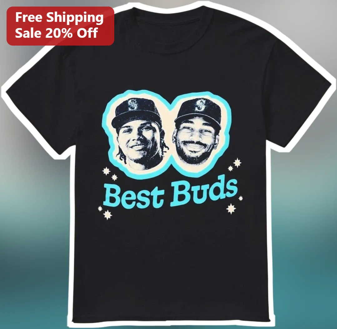 Best Buds Tee Julio Rodriguez Cal Raleigh Seattle Mariners Baseball Graphic Shirt