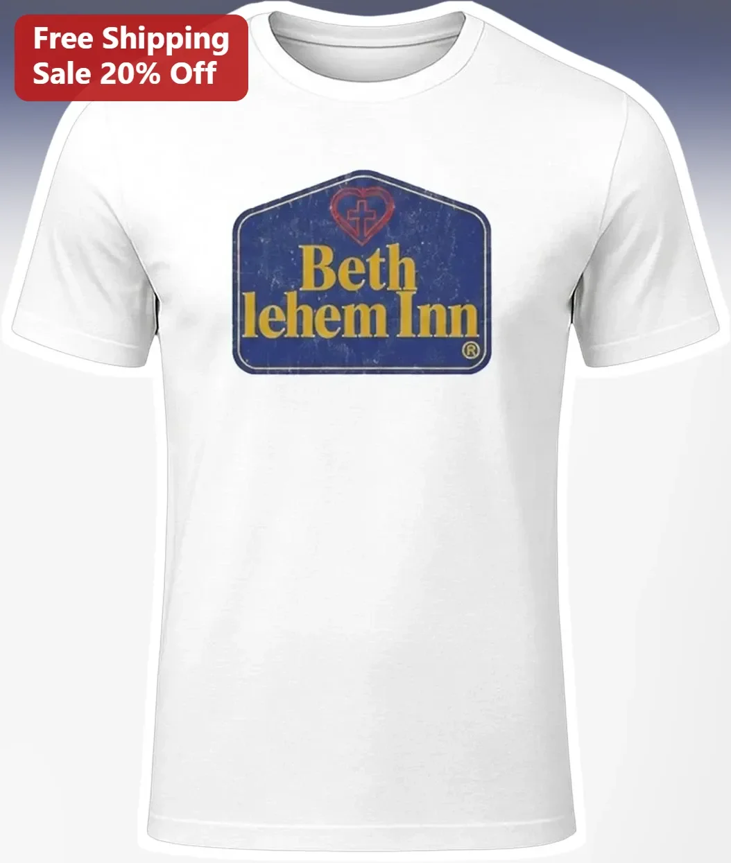 Bethlehem Inn Vintage Christian Retro Graphic Tee Holy Land Souvenir Gift
