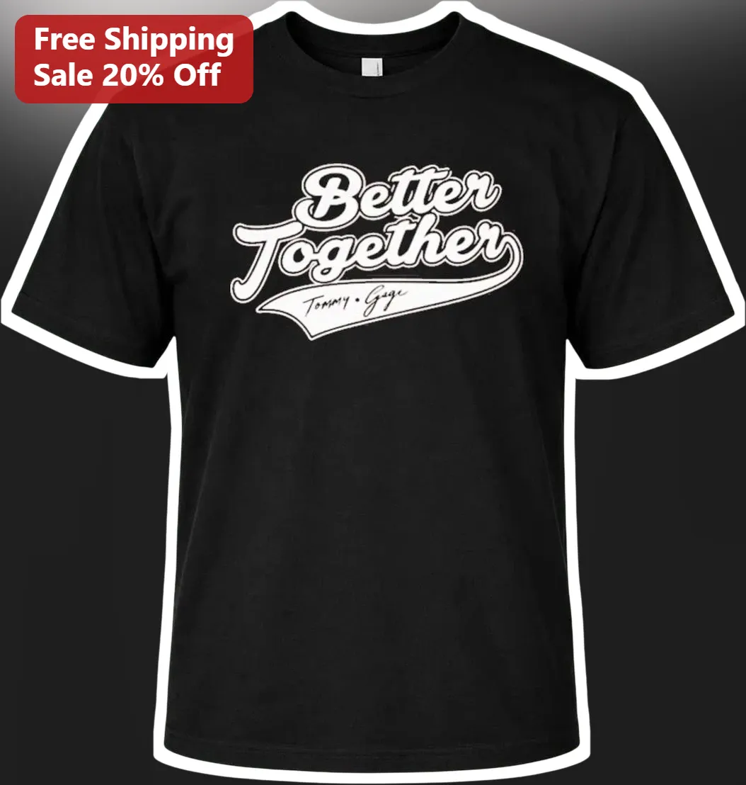 Better Together Personalized Couples Matching Tee Custom Name Wedding Gift