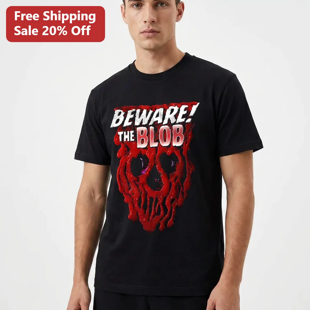 Beware! The Blob Tee Retro Horror Movie Monster Graphic Gift for Cult Classic Sci-Fi Fans