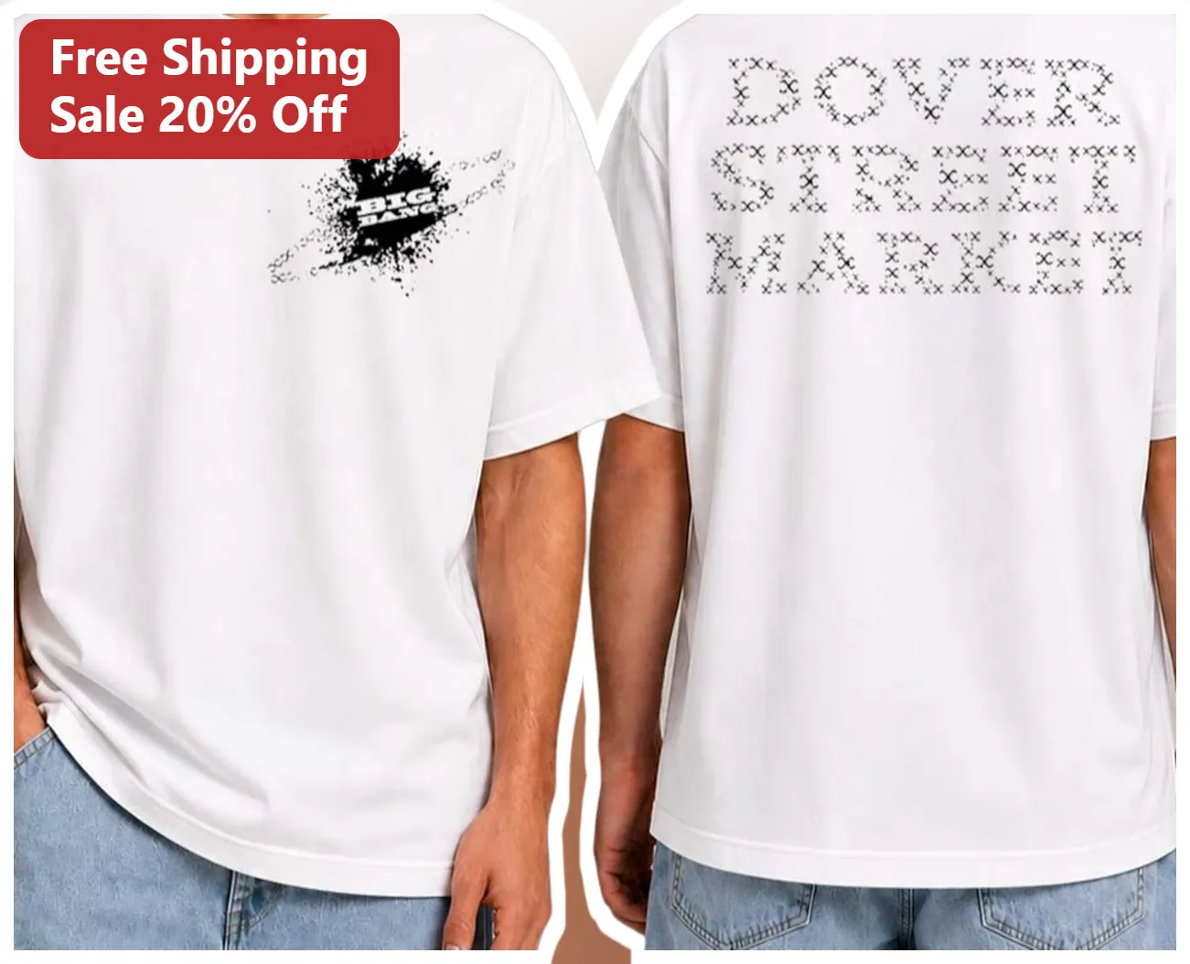 Big Bang Dover Street Market Graphic Tee Unisex Streetwear Apparel