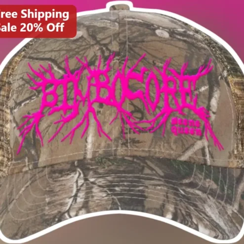 BIG BOI CORE Queen Hat Camo Trucker Cap Neon Pink Embroidery Hip Hop Streetwear Gift