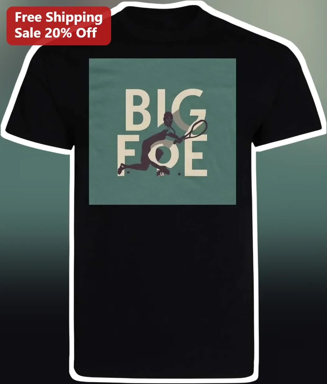 Big Foe Tennis Player Graphic Tee Frances Tiafoe Fan Gift