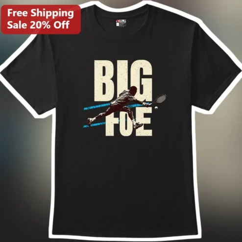 Big Foe Tennis Player Graphic Tee Vintage Distressed Frances Tiafoe Inspired Shirt Gift for Men Women