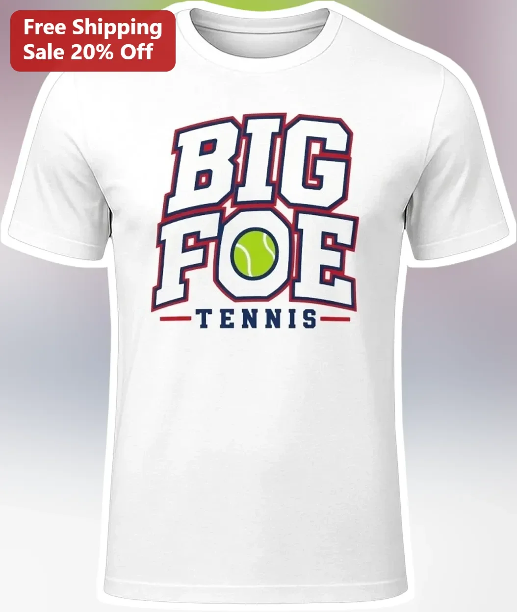 Big Foe Tennis Tee Frances Tiafoe Inspired Varsity Graphic Shirt for Men Women