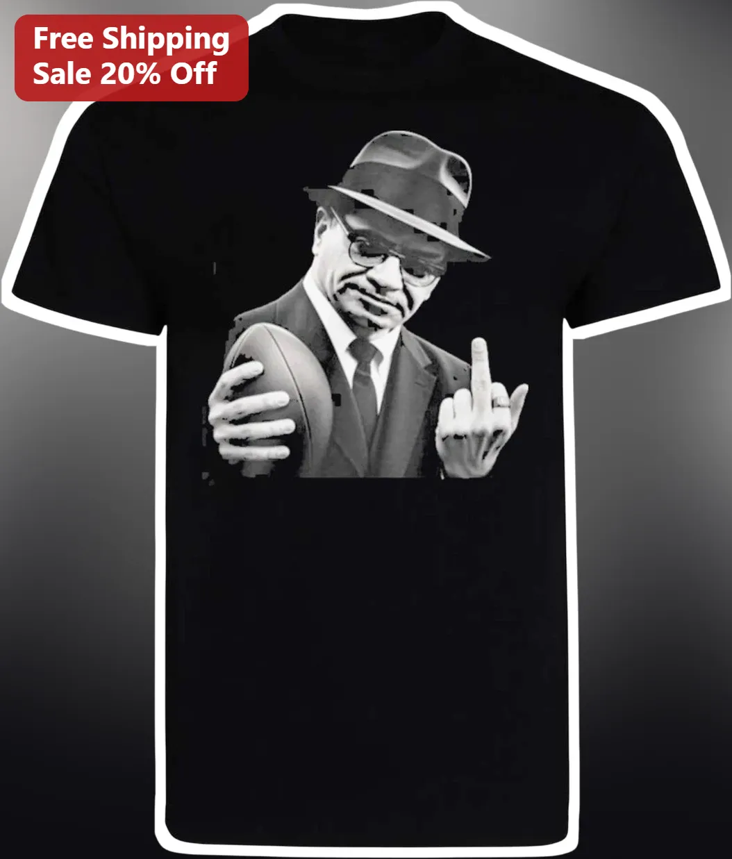 Bill Cowher Vintage Profile Graphic Tee for NFL Steelers Fans