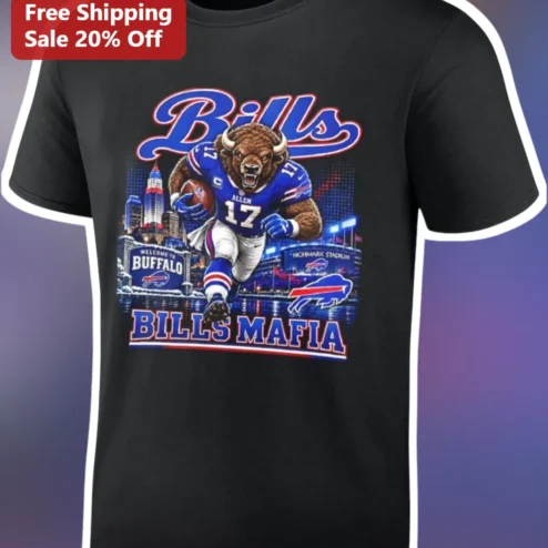 Bills Mafia Josh Allen Buffalo Bills Tee NFL Fan Gear Game Day Apparel