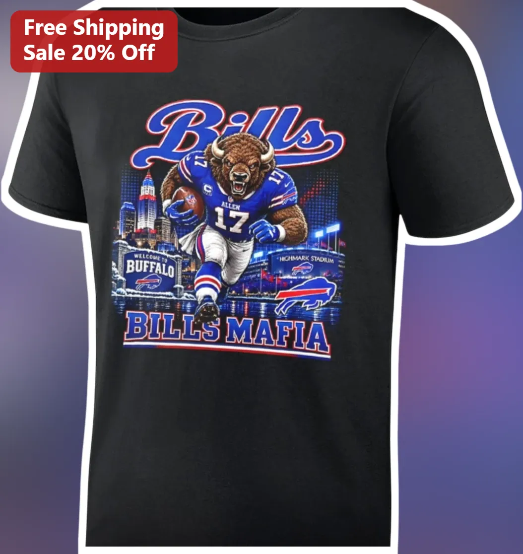 Bills Mafia Josh Allen Buffalo Bills Tee NFL Fan Gear Game Day Apparel