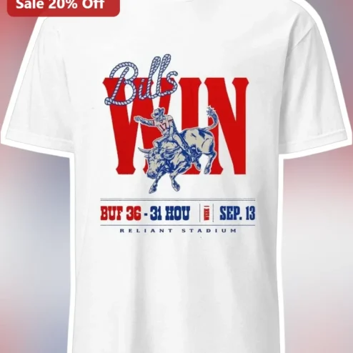 Bills Win BUF 36-31 HOU Week 1 Reliant Stadium Graphic Tee Buffalo Bills Victory Shirt