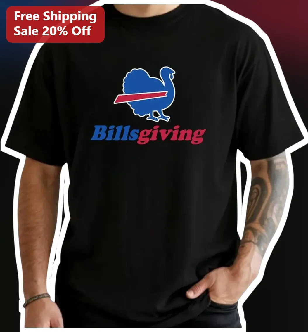 Billsgiving Tee Buffalo Bills Thanksgiving Turkey Logo Graphic Shirt for NFL Fans