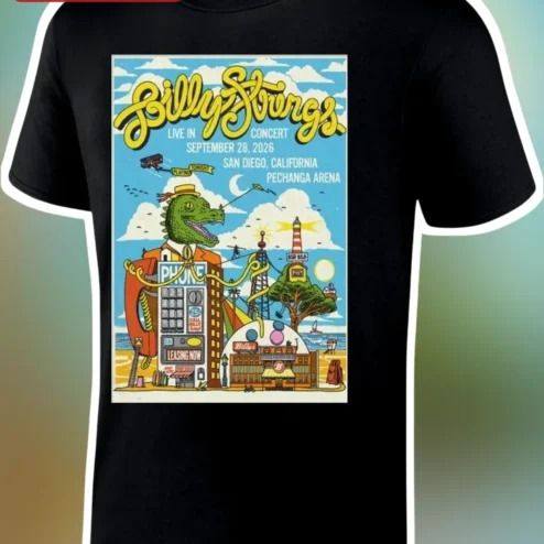 Billy Bourgs Live in Concert Tee Retro Alligator Graphic Shirt