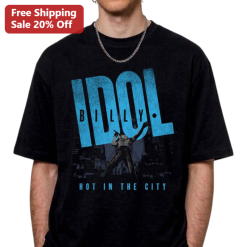 Billy Idol Hot in the City Vintage 80s Rock Concert Tee for Fans