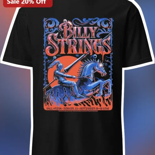 Billy Strings Ball Arena Denver Tee Vintage Concert Poster Graphic Shirt