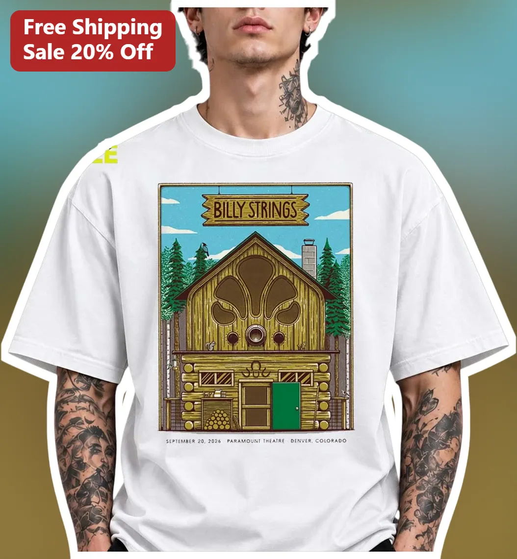 Billy Strings Paramount Theatre Denver Colorado September 20 2026 Concert Graphic Tee