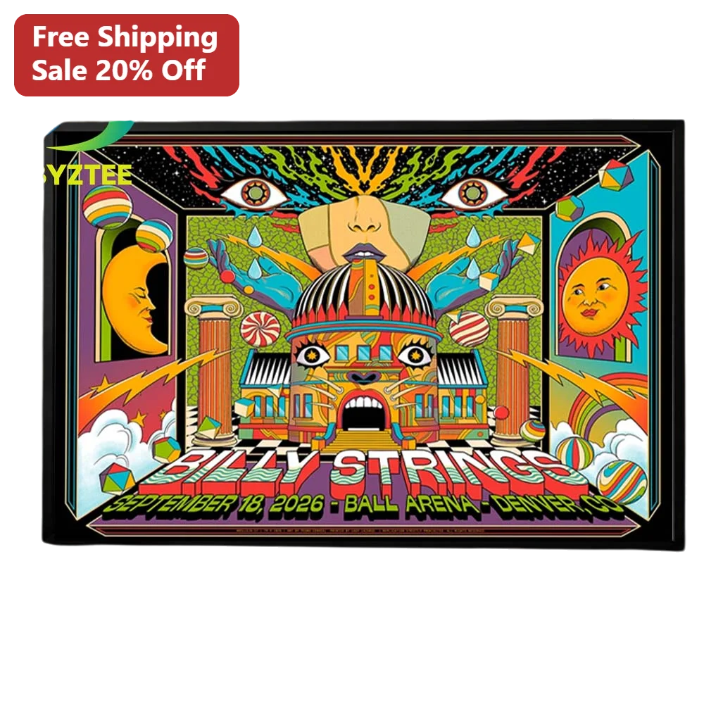 Billy Strings Poster Psychedelic Concert Art Print Vintage Jam Band Wall Decor