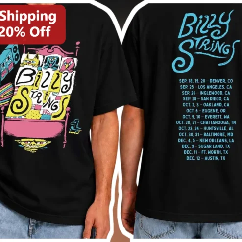 Billy Strings Psychedelic Cat Tour Graphic Tee