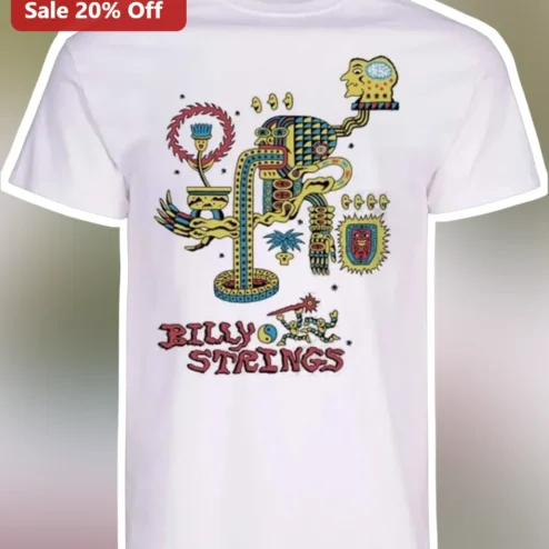 Billy Strings Psychedelic Folk Art Graphic Tee for Jam Band Fans