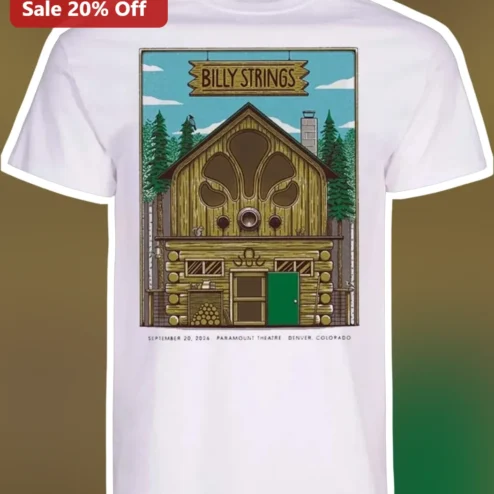 Billy Strings September 20 2026 Paramount Theatre Denver Colorado Vintage Concert Poster Graphic Tee