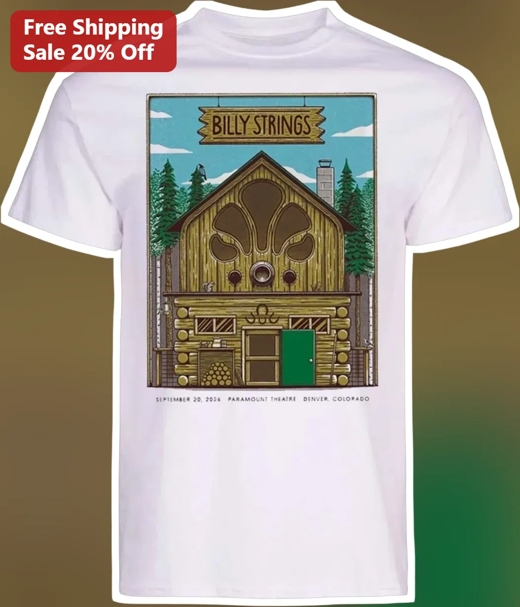 Billy Strings September 20 2026 Paramount Theatre Denver Colorado Vintage Concert Poster Graphic Tee