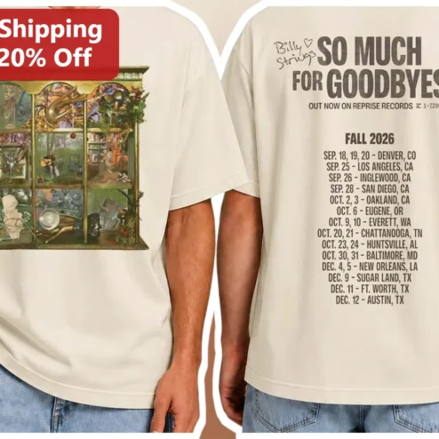 Billy Strings So Much For Goodbyes Tee Reprise Records Album Art Graphic Shirt