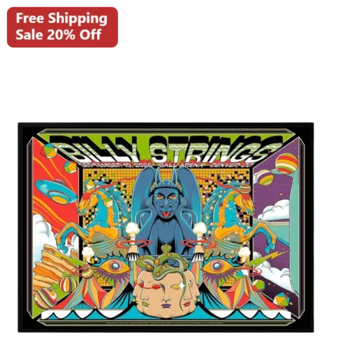 Billy Strings Tee Psychedelic Concert Poster Graphic T-Shirt for Men Women Music Fans