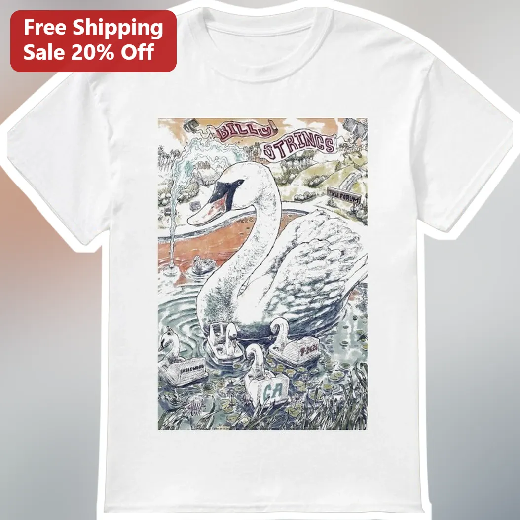 Billy Strings Tee Psychedelic Swan Paddle Boat Graphic Shirt Bluegrass Music Festival Merch Gift