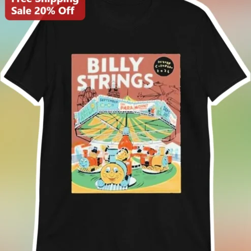 Billy Strings Tee Retro Vintage Concert Poster Graphic T-Shirt for Bluegrass Fans