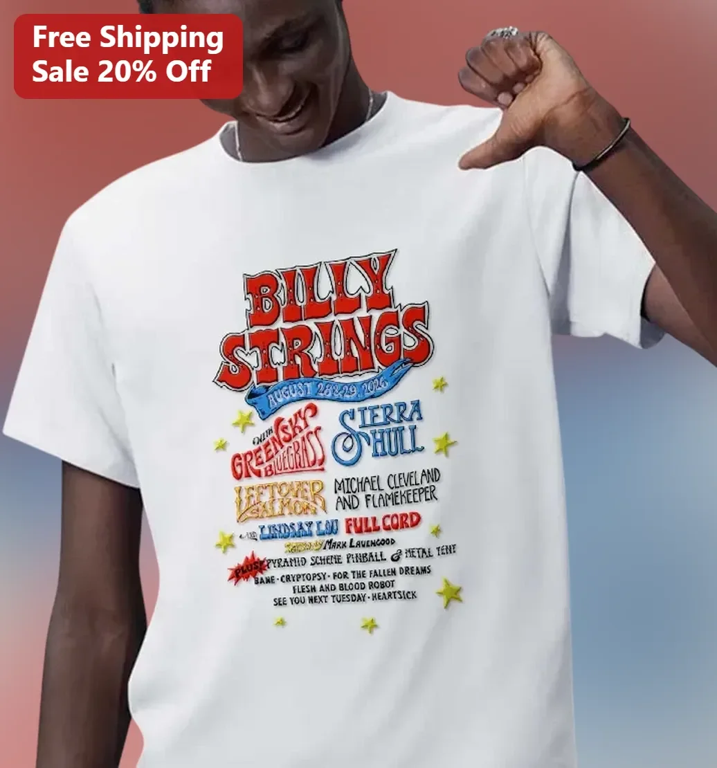 Billy Strings Vintage Concert Poster Graphic Tee Bluegrass Music Fan Gift