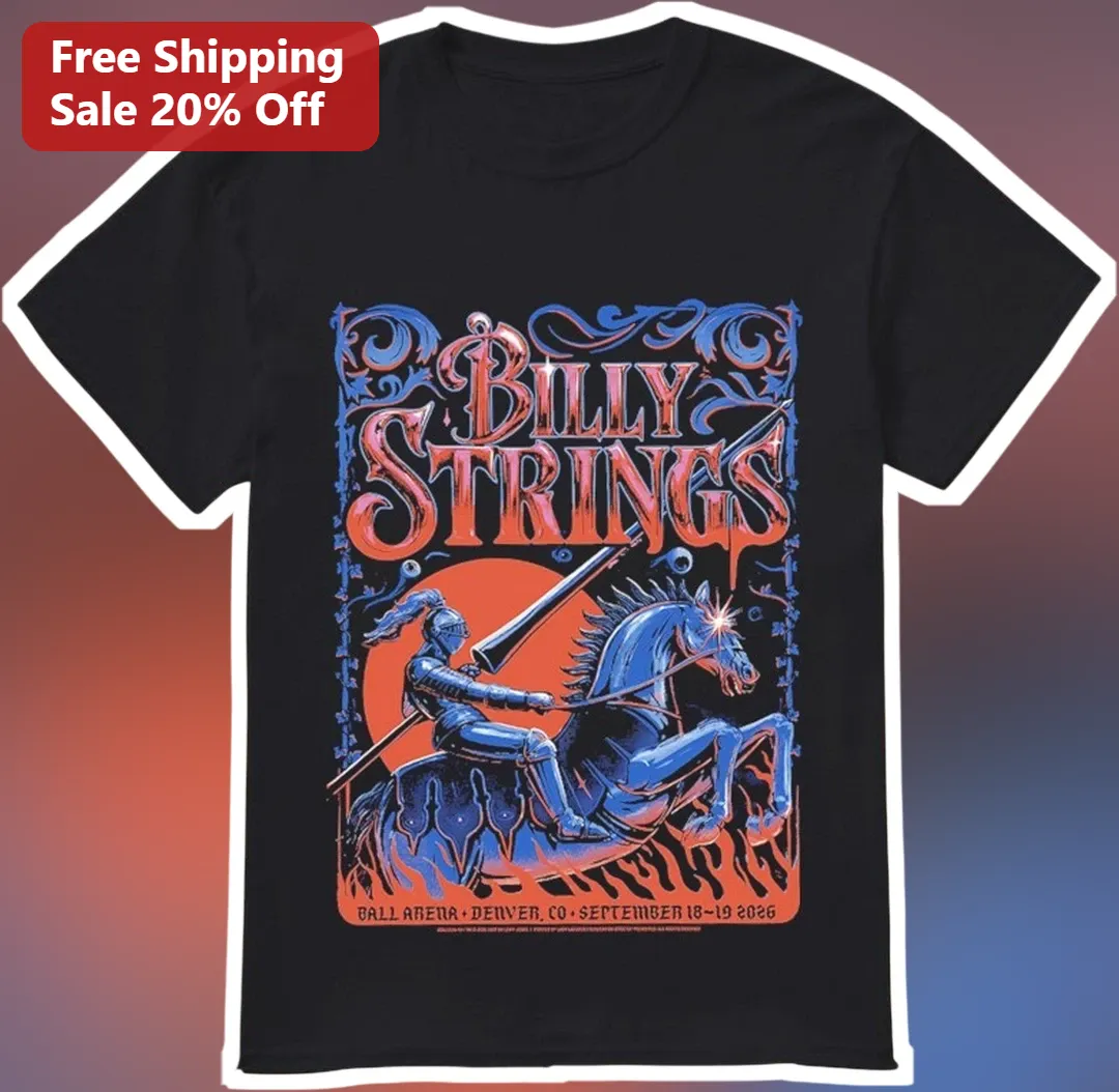 Billy Strings Vintage Concert Poster Graphic Tee for Jam Band Fans