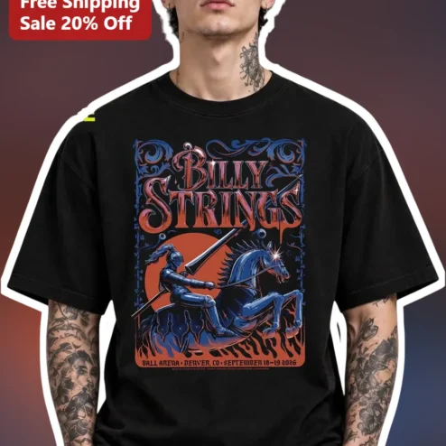 Billy Strings Vintage Concert Poster Graphic Tee for Music Fans