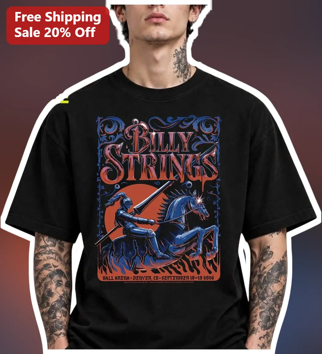 Billy Strings Vintage Concert Poster Graphic Tee for Music Fans