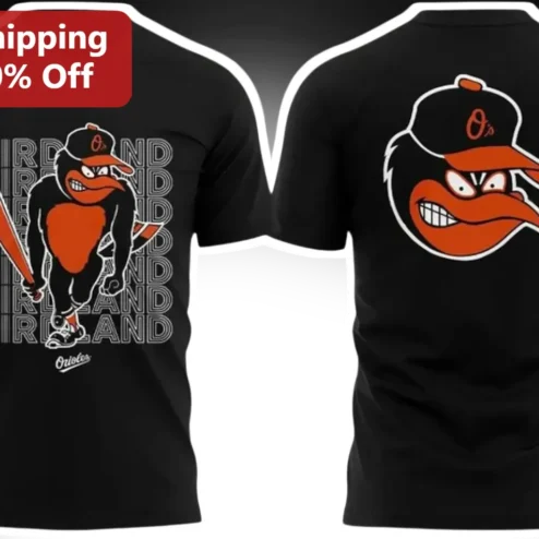 BIRDLAND Orioles Bird Mascot Graphic Tee Vintage Baltimore Baseball Fan Gift