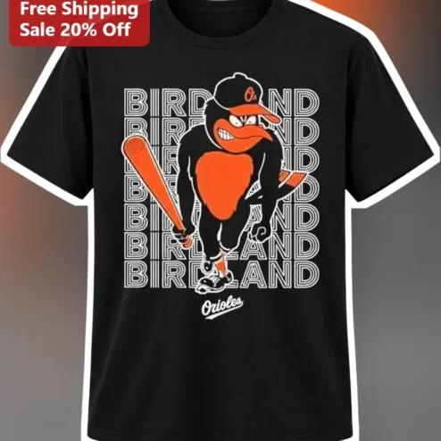 Birdland Orioles Tee Baltimore Oriole Bird Mascot Baseball Fan Shirt