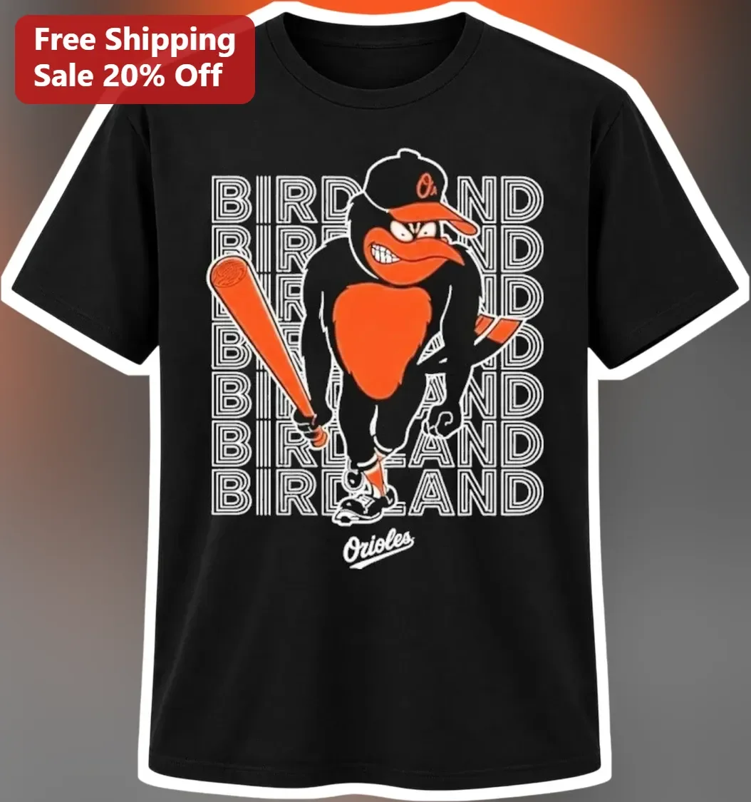 Birdland Orioles Tee Baltimore Oriole Bird Mascot Baseball Fan Shirt