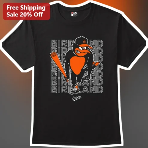 BIRDLAND Orioles Tee Vintage Baltimore Baseball Fan Shirt