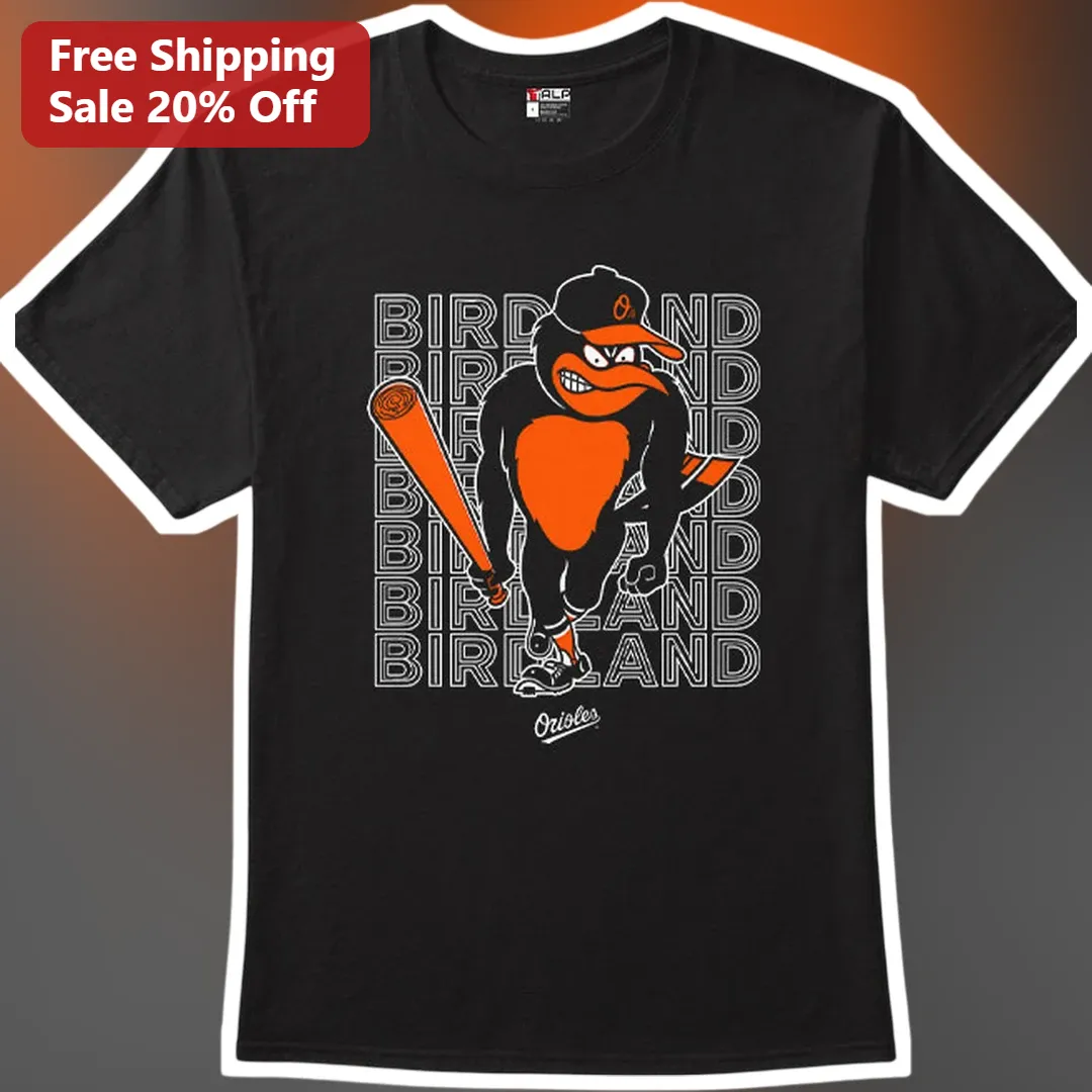 Birdland Orioles Tee Vintage Baltimore Baseball Fan Shirt Oriole Bird Mascot Graphic