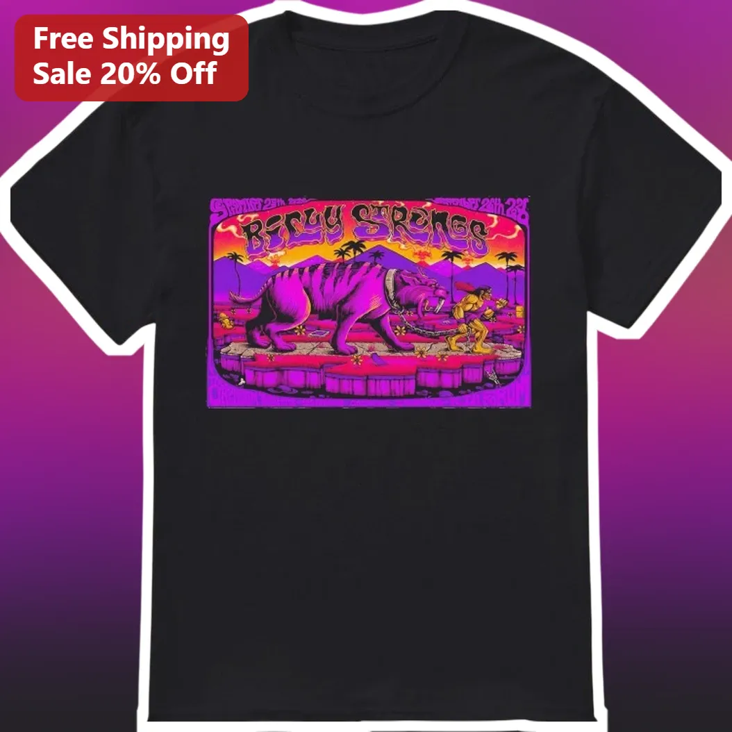 Birly Strenger Retro Psychedelic Saber-Tooth Tiger Graphic Tee