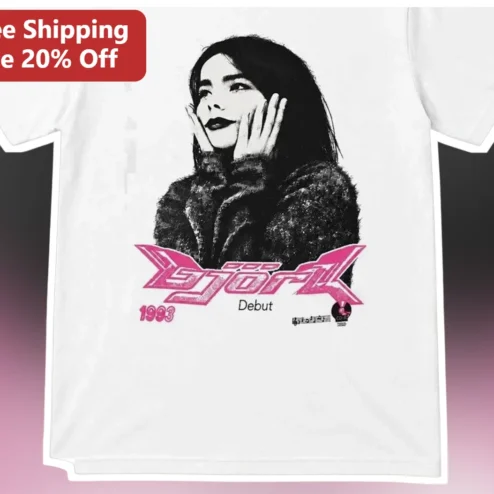 Björk Debut 1993 Graphic Tee Vintage 90s Alternative Rock Music Shirt